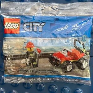 Lego City Bag minifig and car
